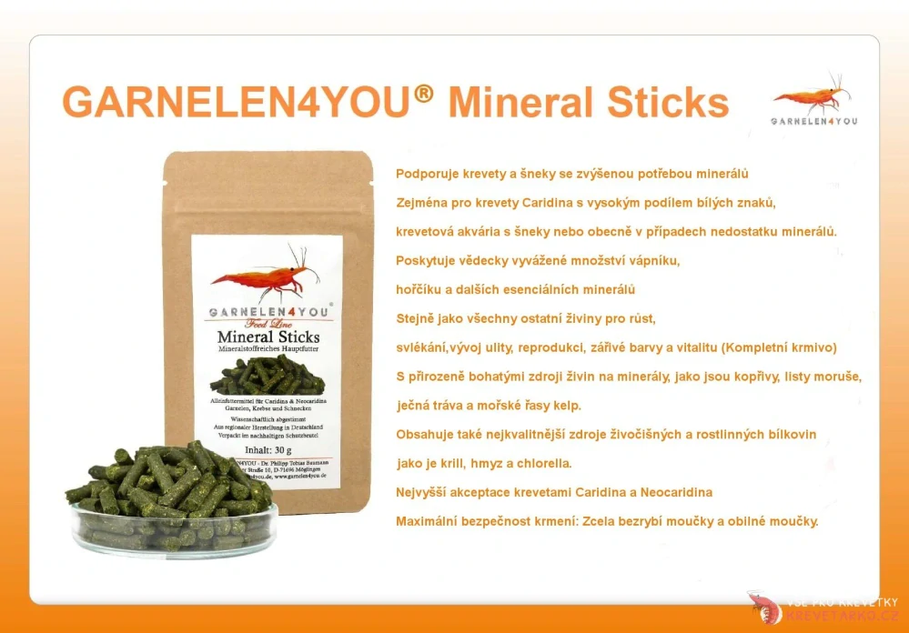 GARNELEN4YOU® Mineral Sticks 30g