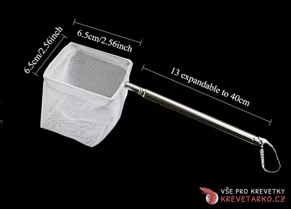Teleskopická akvarijní síťka 6,5 - 6,5 cm