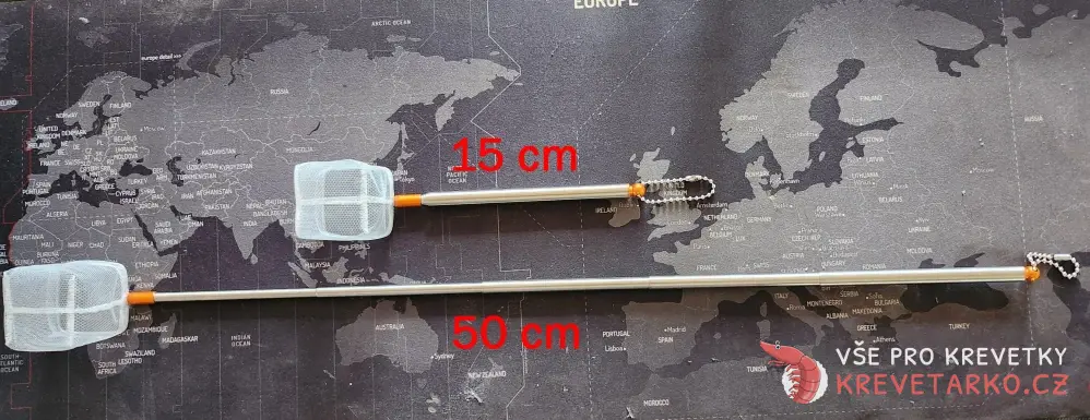 Síťka 3D na krevety teleskopická 15-50cm